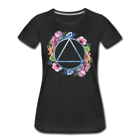 AA Floral Premium T-Shirt - black