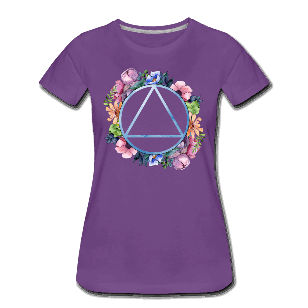 AA Floral Premium T-Shirt - purple