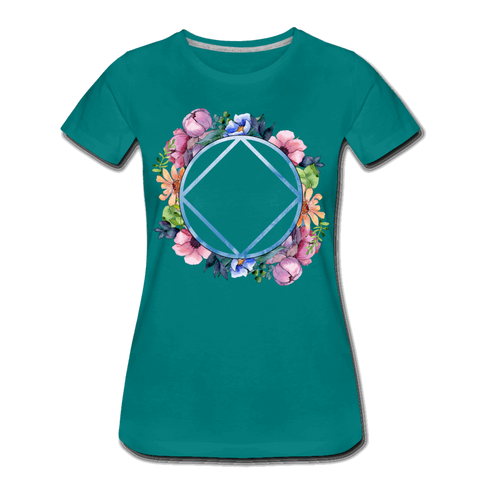 NA Floral Premium T-Shirt - teal