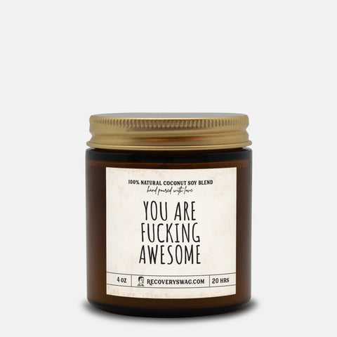 You Are Fucking Awesome Amber Jar Candle