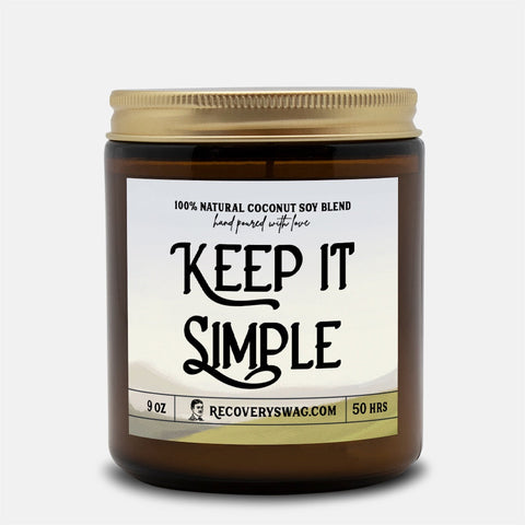 Slogan Series - Keep It Simple Amber Jar Candle