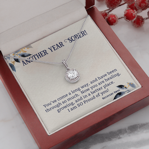 You've Come a Long Way - Another Year Sober - Hope in Recovery Necklace