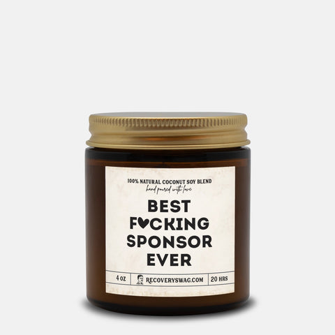 Best Fucking Sponsor Ever Amber Jar Candle