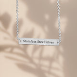 Sober Queen Morse Code Horizontal Bar Necklace