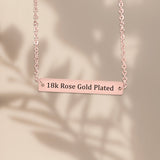 Sober Queen Morse Code Horizontal Bar Necklace