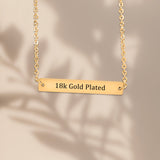 Sober Queen Morse Code Horizontal Bar Necklace