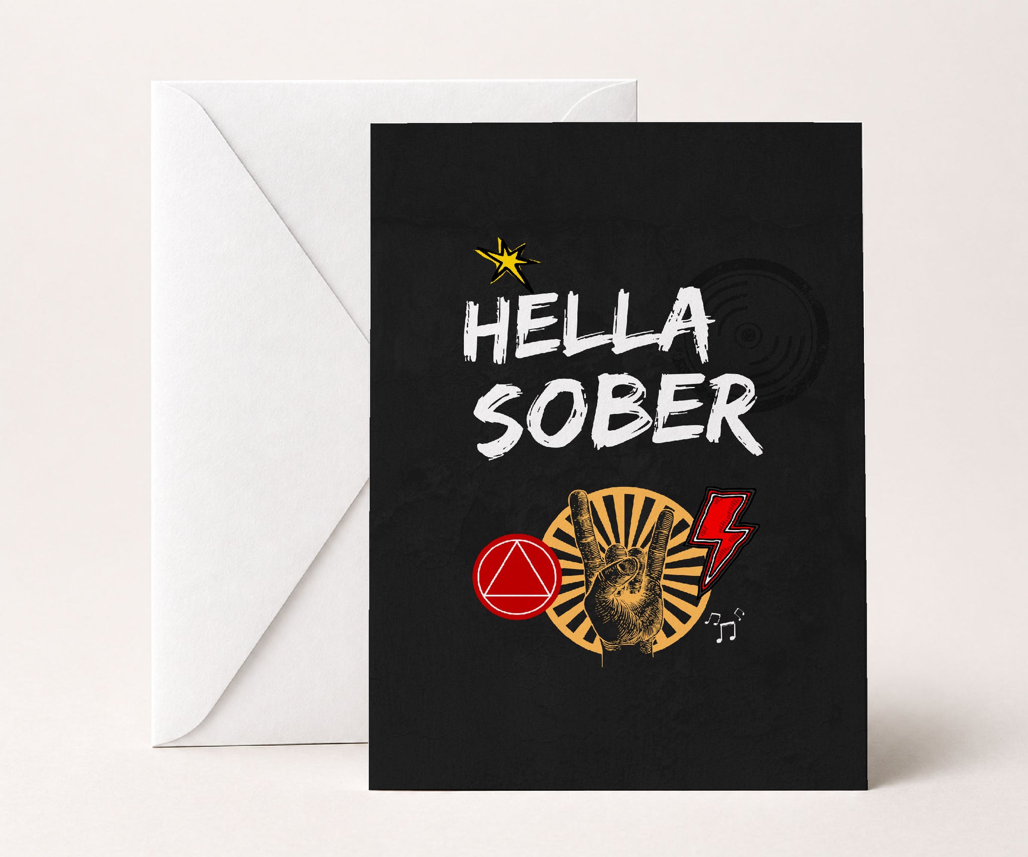 Hella Sober AA Recovery Greeting Card