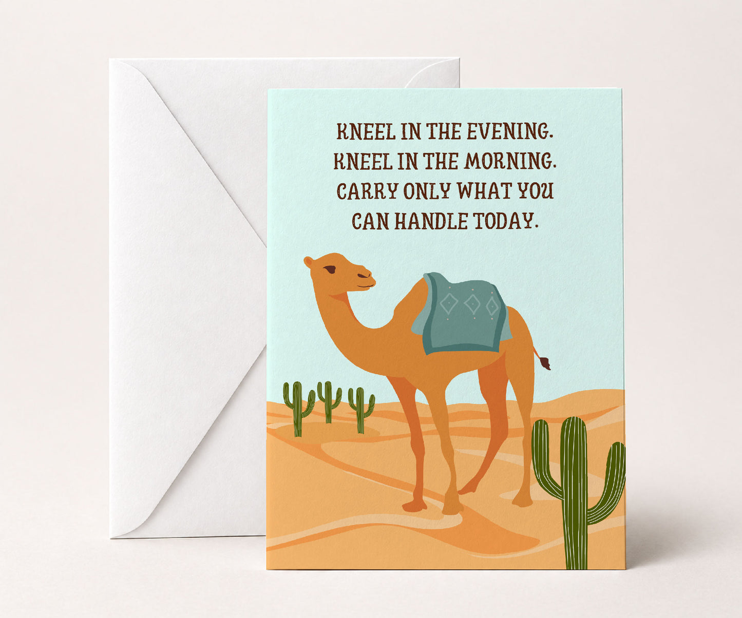 Kneel in the Evening Recovery Greeting Card — AA Gift