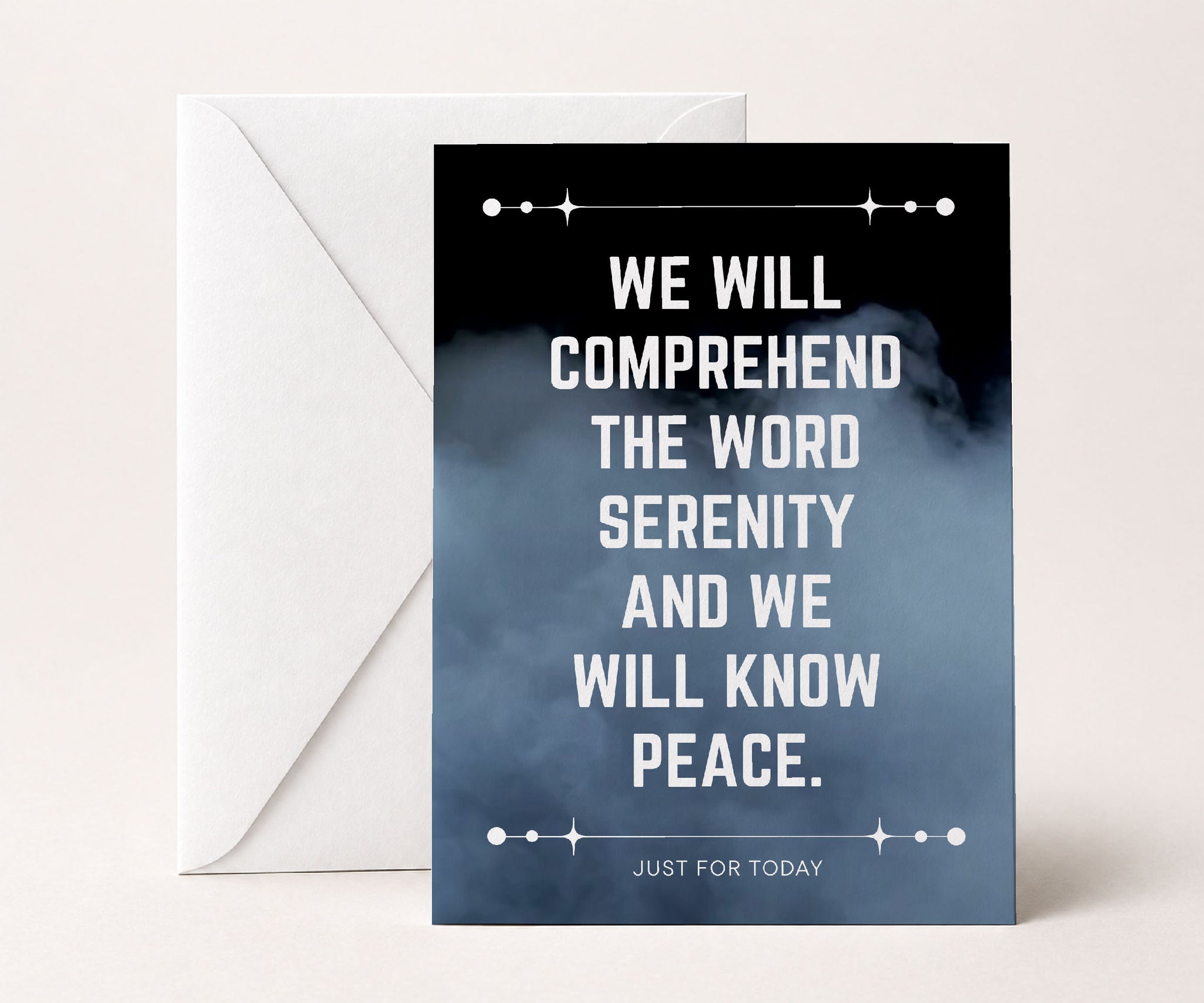 We Will Know Peace Serenity Recovery Greeting Card