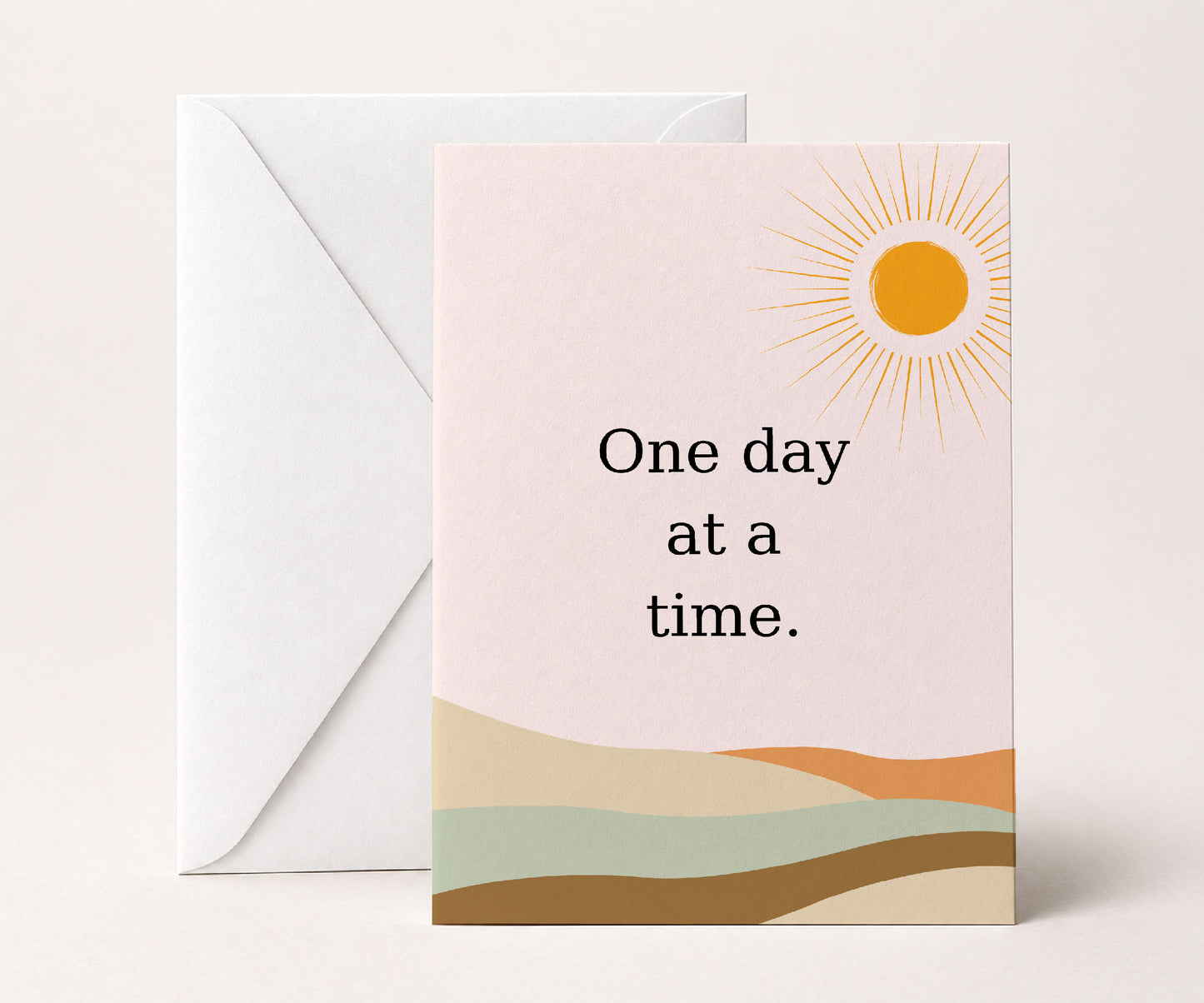 One Day at a Time Sunrise Recovery Greeting Card
