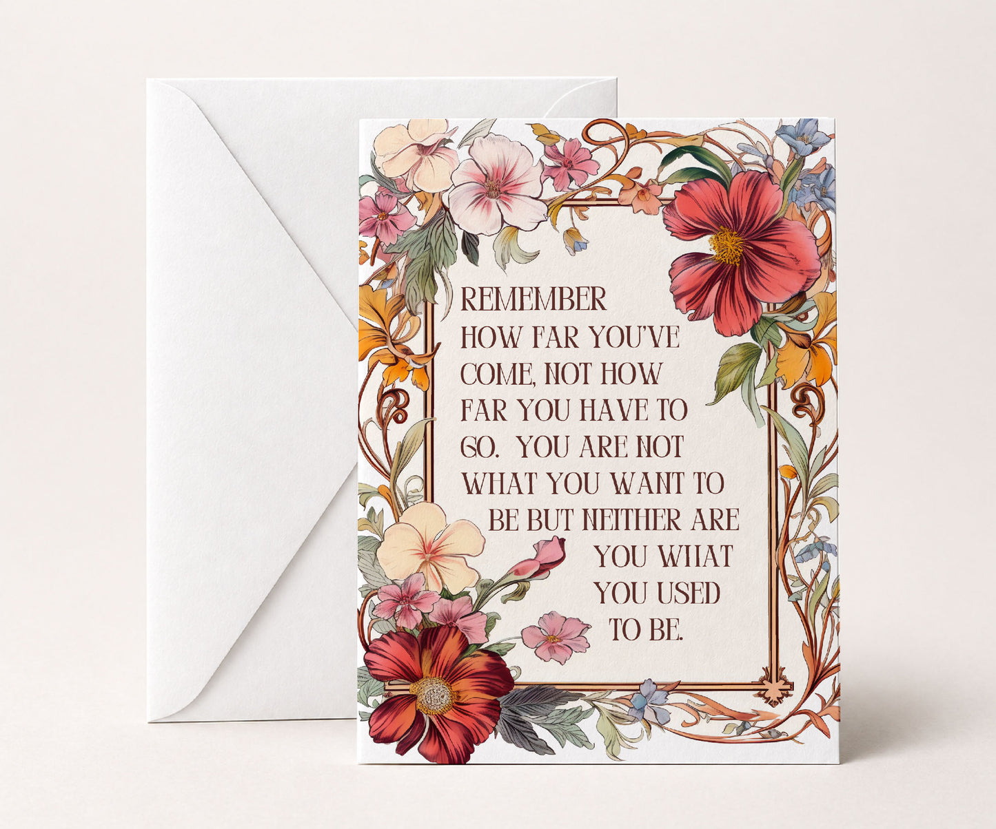 Remember How Far You've Come Recovery Greeting Card