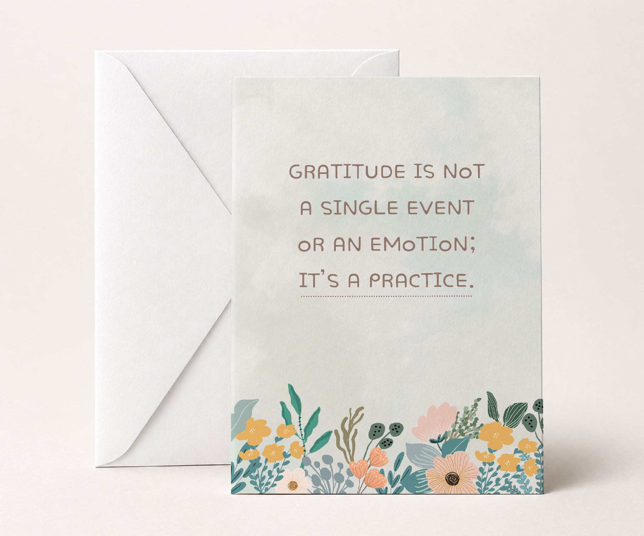 Gratitude Is a Practice Recovery Greeting Card
