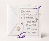 One Day One Hour One Minute Recovery Encouragement Card