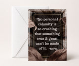 No Personal Calamity Bill W. Quote AA Recovery Card