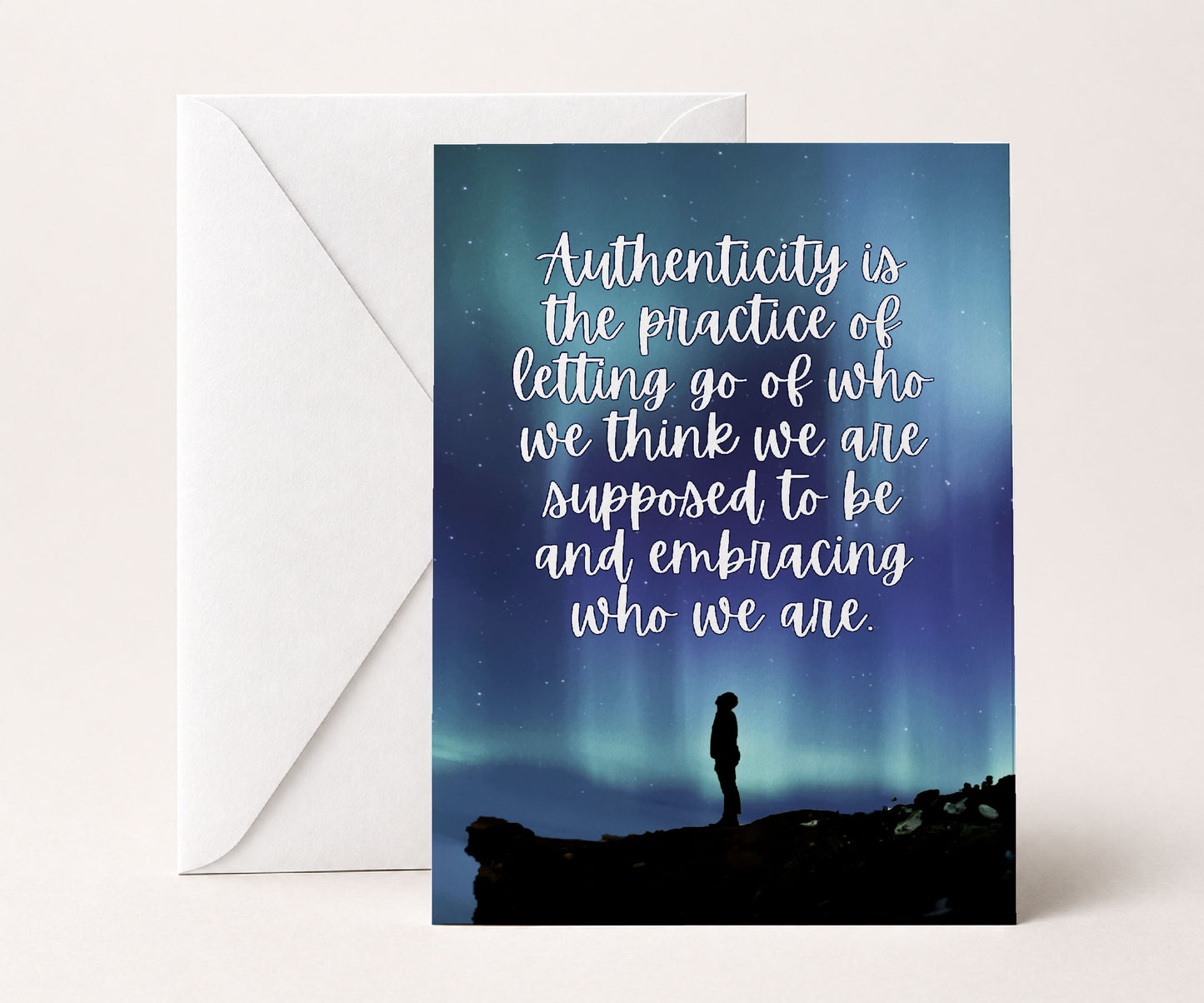 Authenticity Recovery Greeting Card — Letting Go