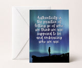 Authenticity Recovery Greeting Card — Letting Go
