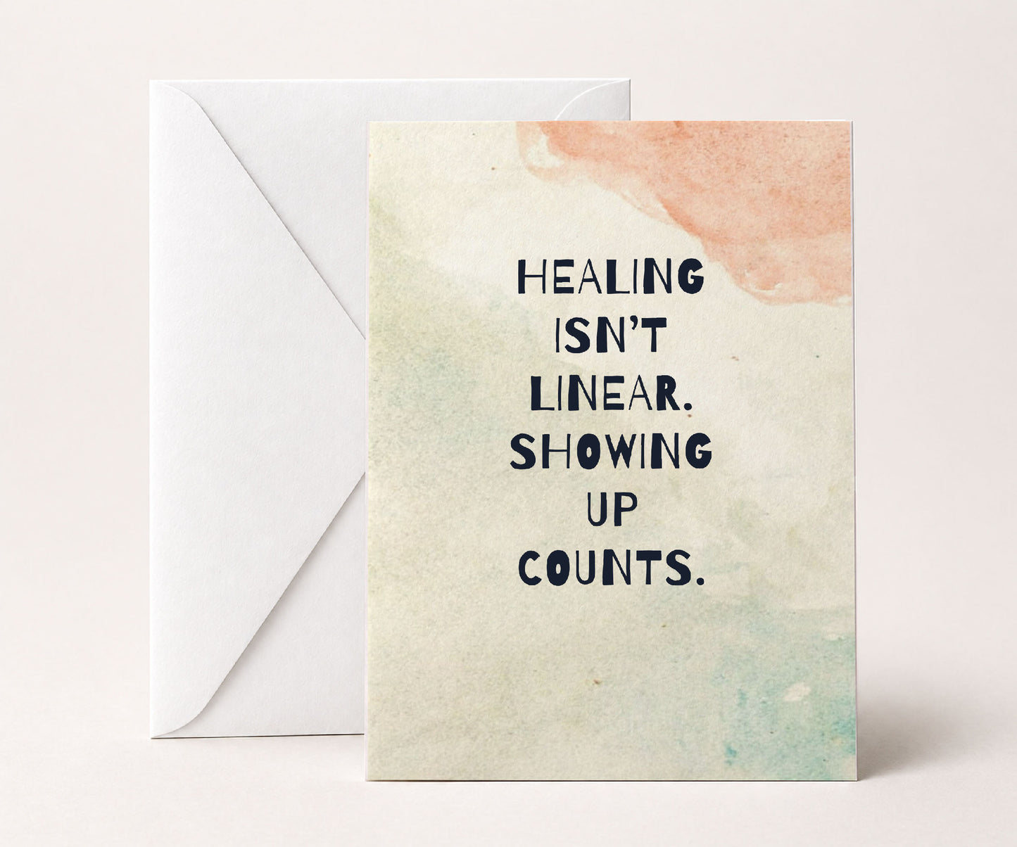 Healing Isn't Linear Recovery Greeting Card