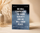 We Will Know Peace Serenity Recovery Greeting Card