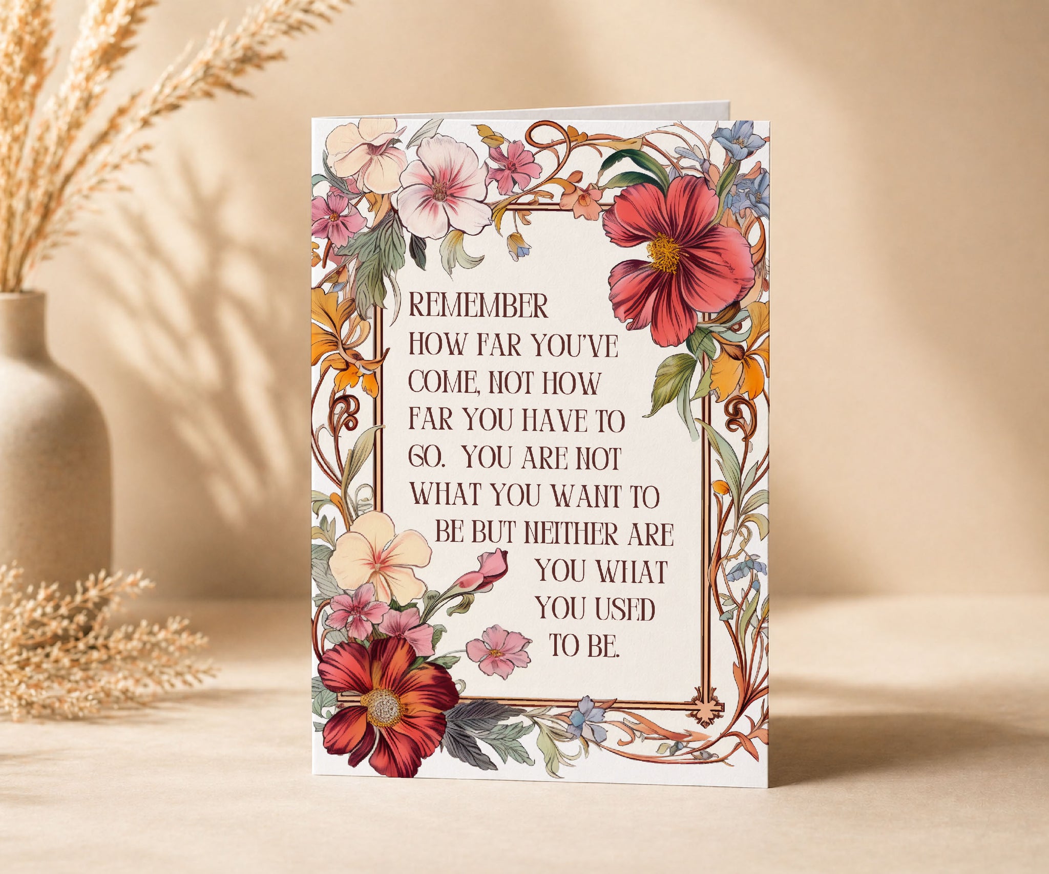 Remember How Far You've Come Recovery Greeting Card