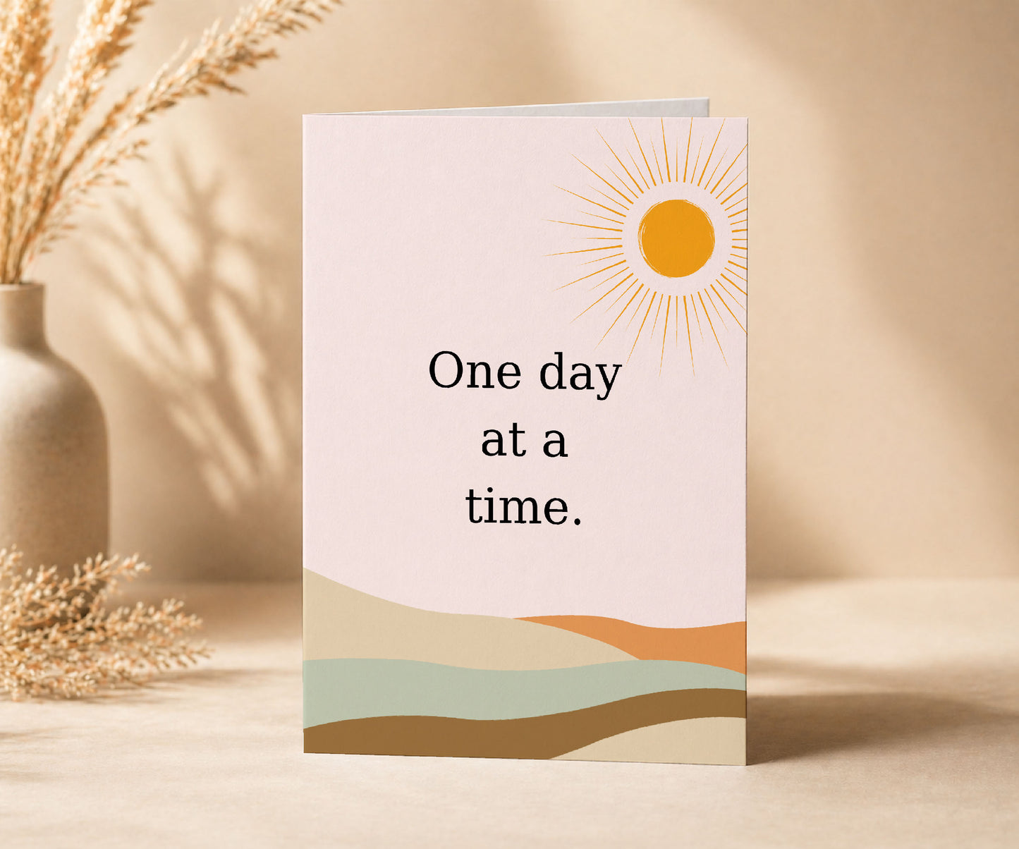 One Day at a Time Sunrise Recovery Greeting Card