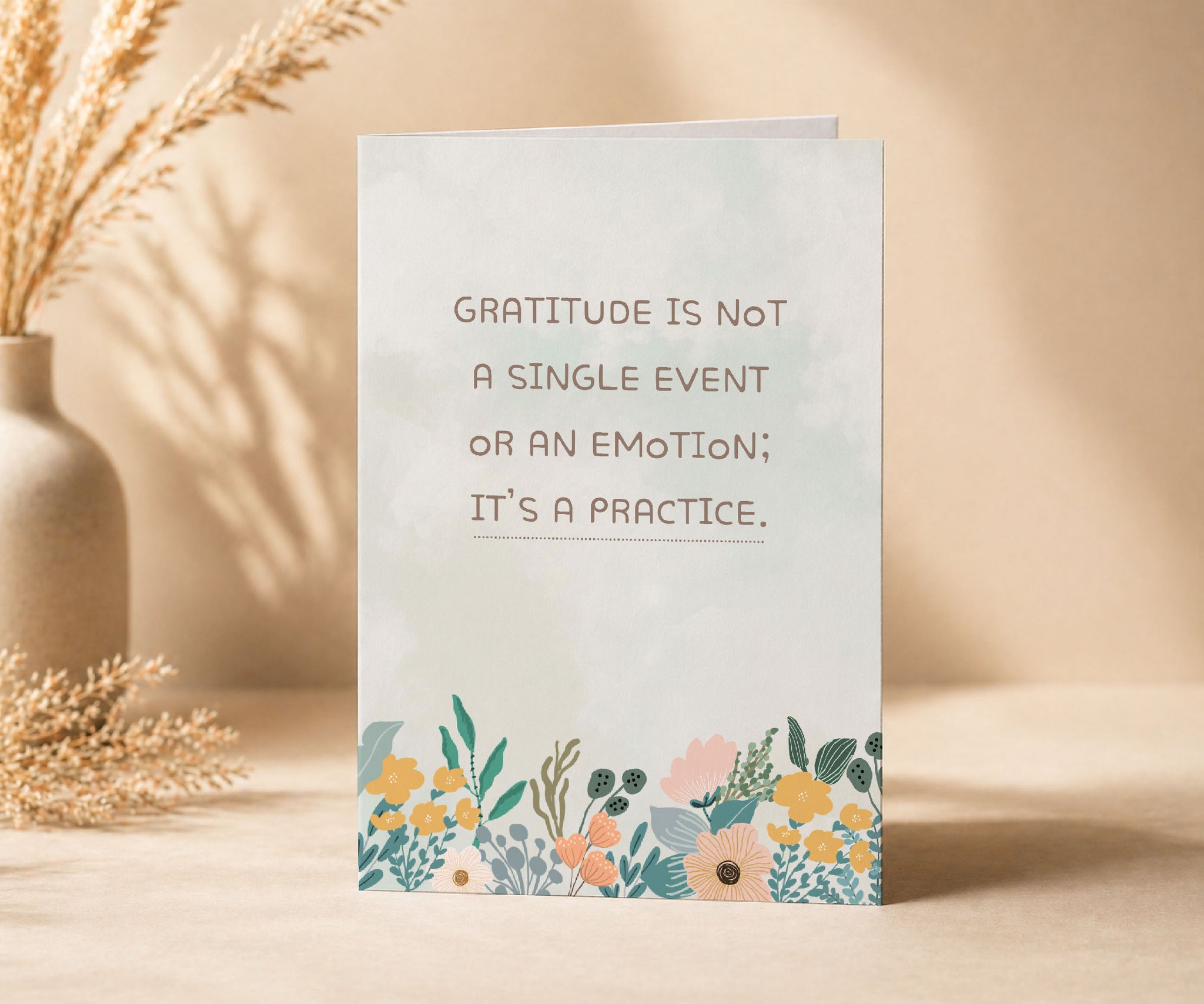 Gratitude Is a Practice Recovery Greeting Card