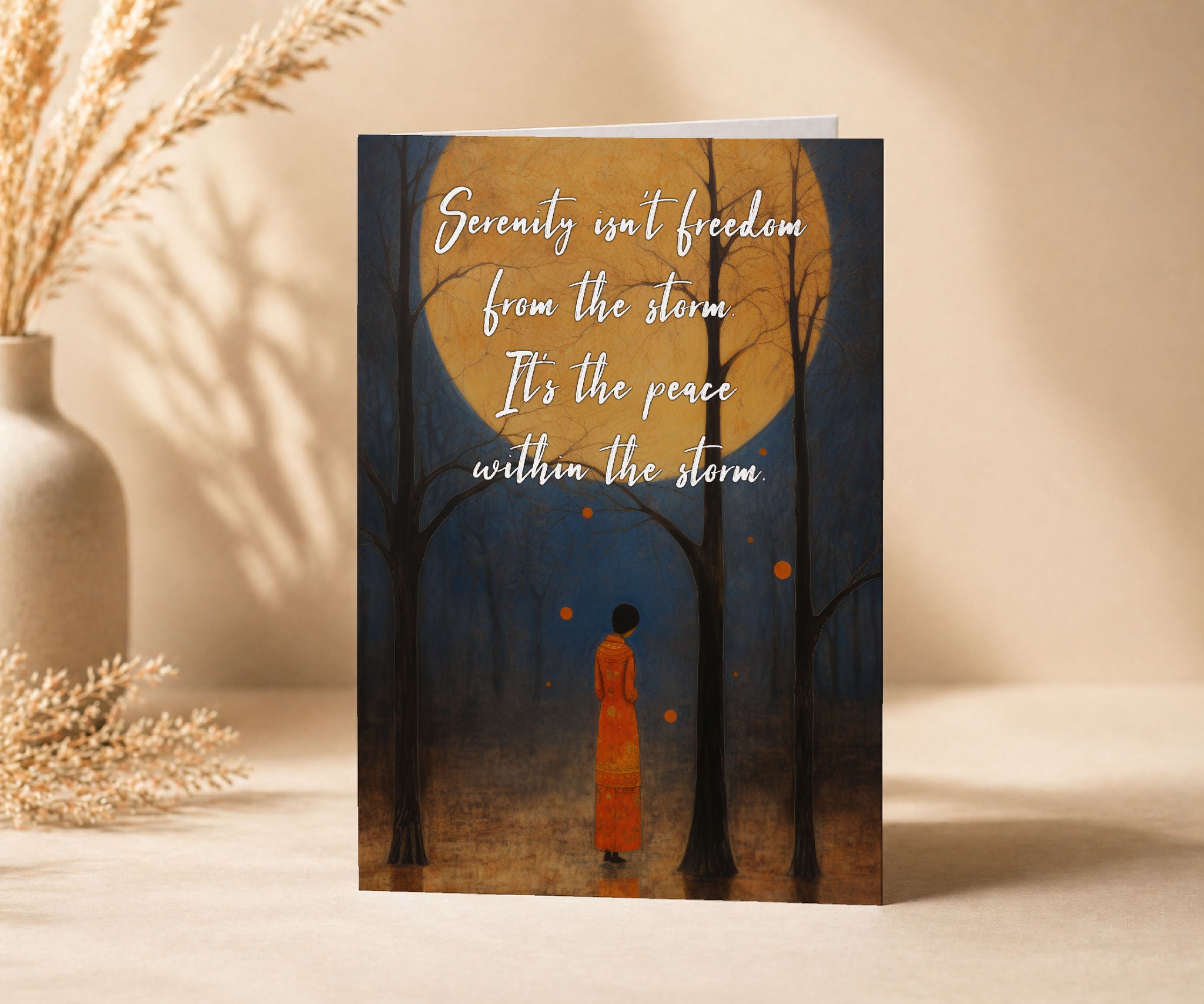 Serenity Isn't Freedom from the Storm Greeting Card