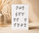 One Day at a Time ASL Sign Language Recovery Card