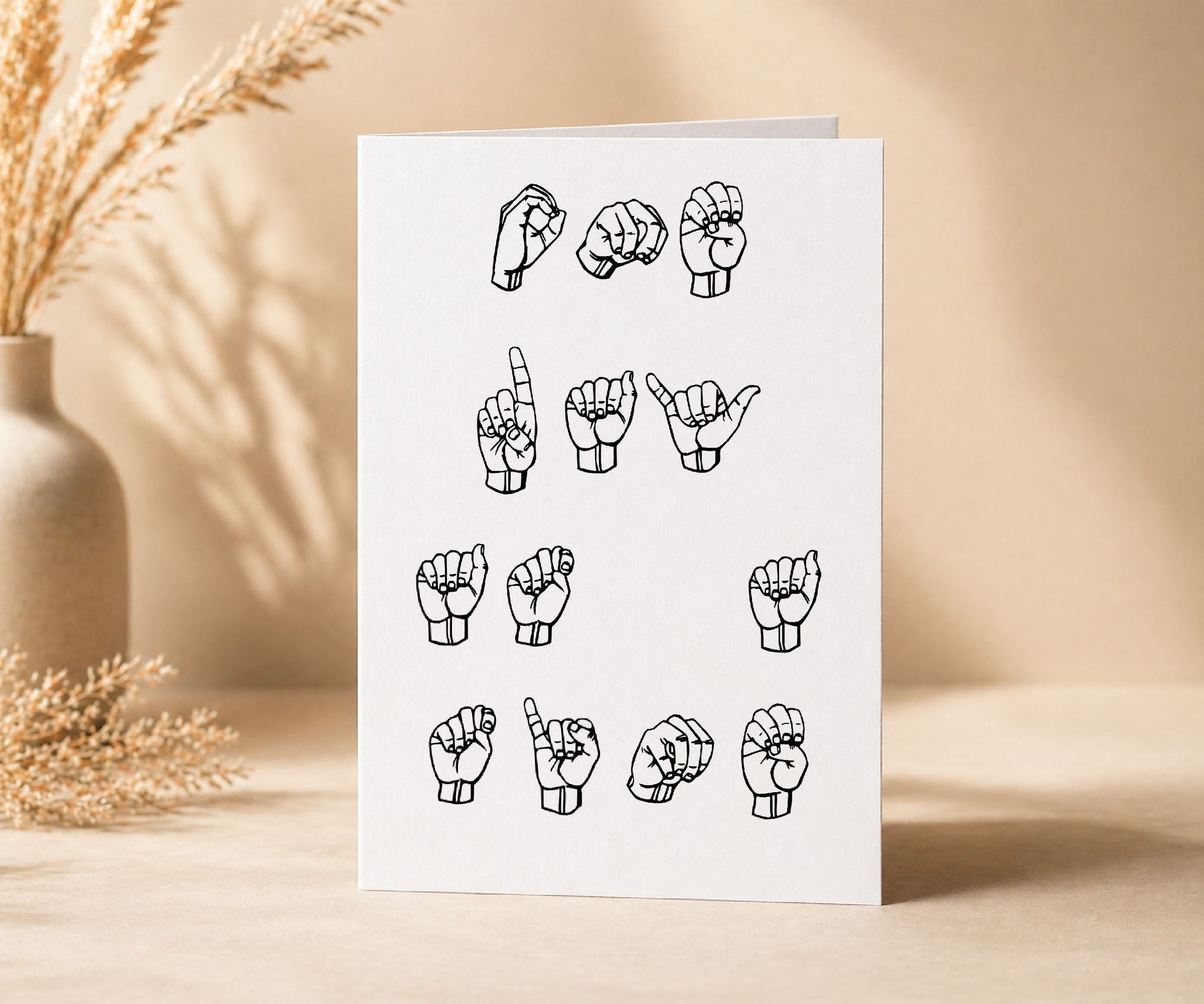 One Day at a Time ASL Sign Language Recovery Card