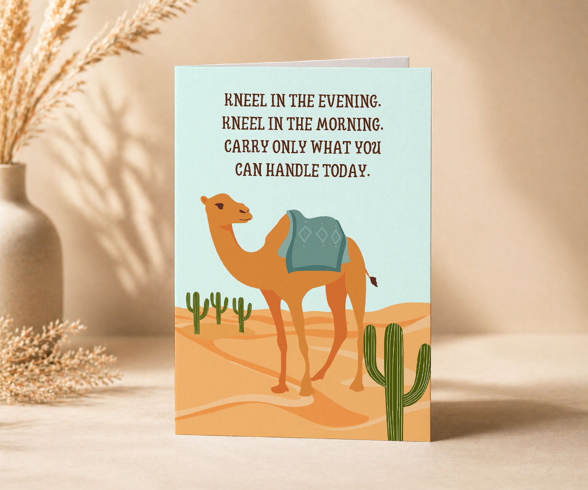 Kneel in the Evening Recovery Greeting Card — AA Gift
