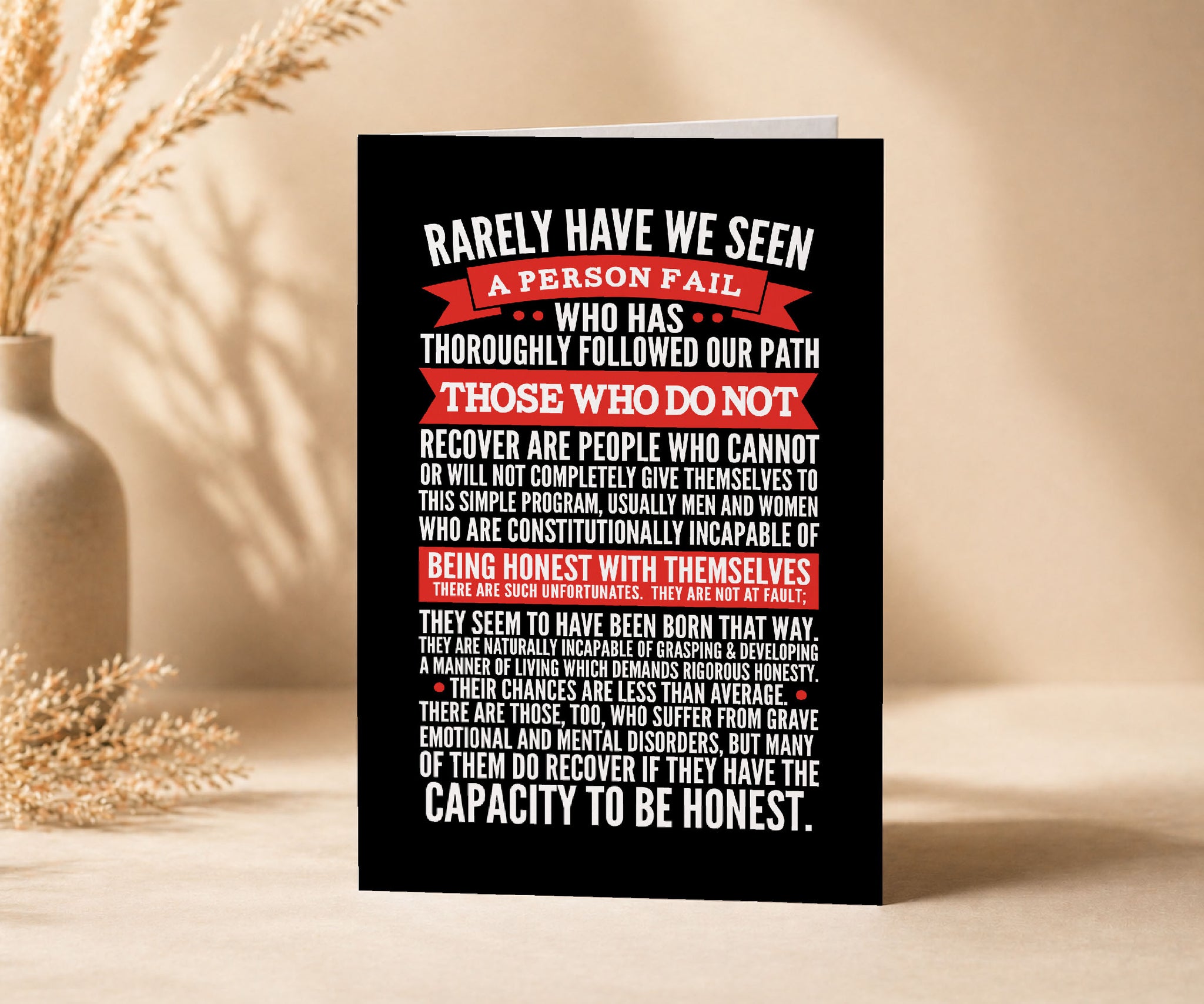 Rarely Have We Seen Big Book AA Greeting Card