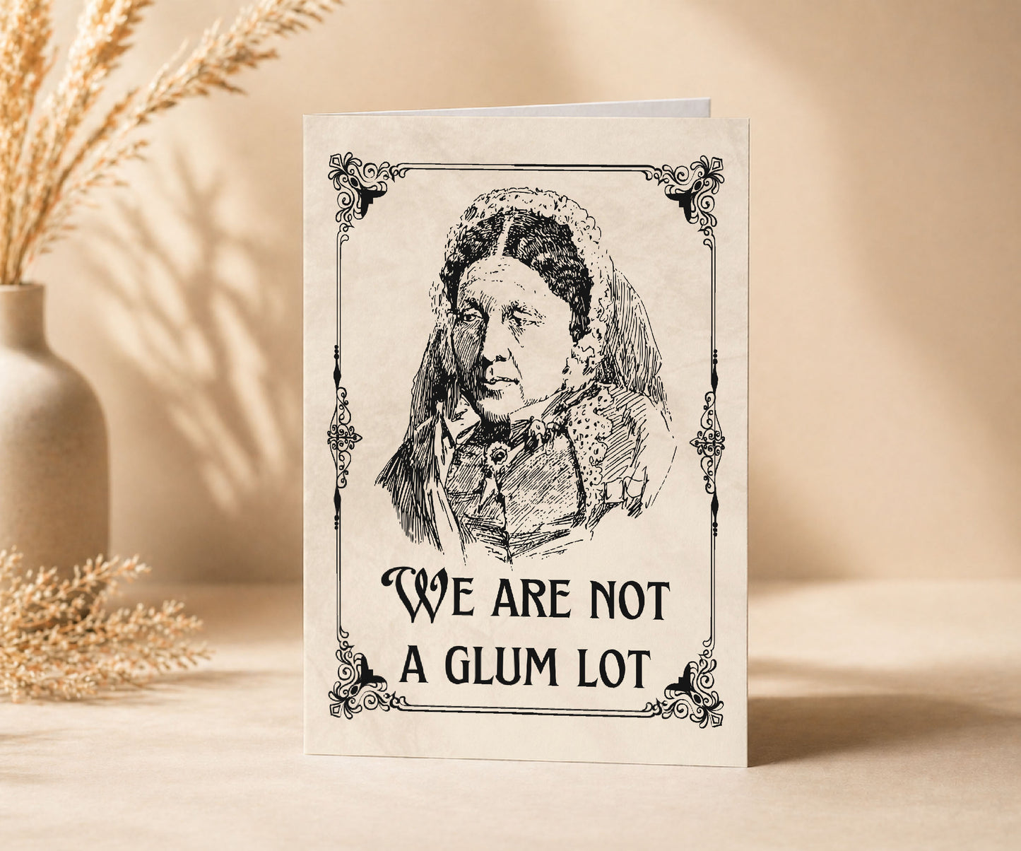 We Are Not a Glum Lot AA Recovery Greeting Card