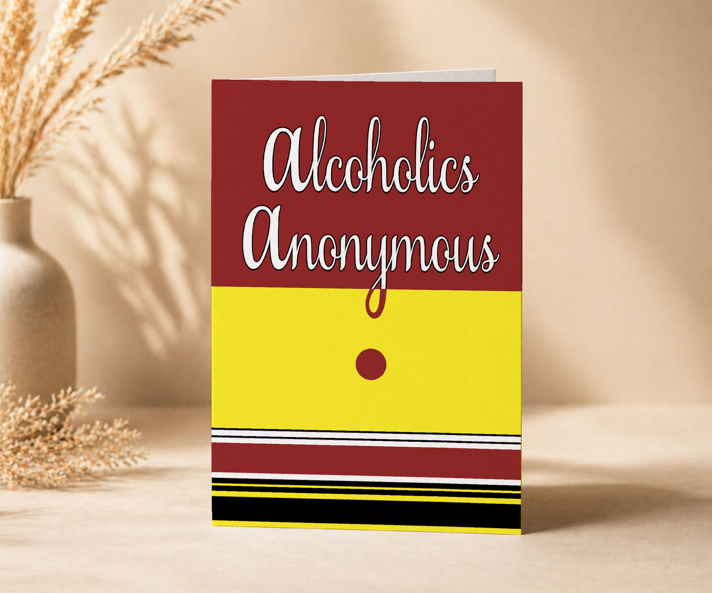 Alcoholics Anonymous Big Book Greeting Card — AA Gift