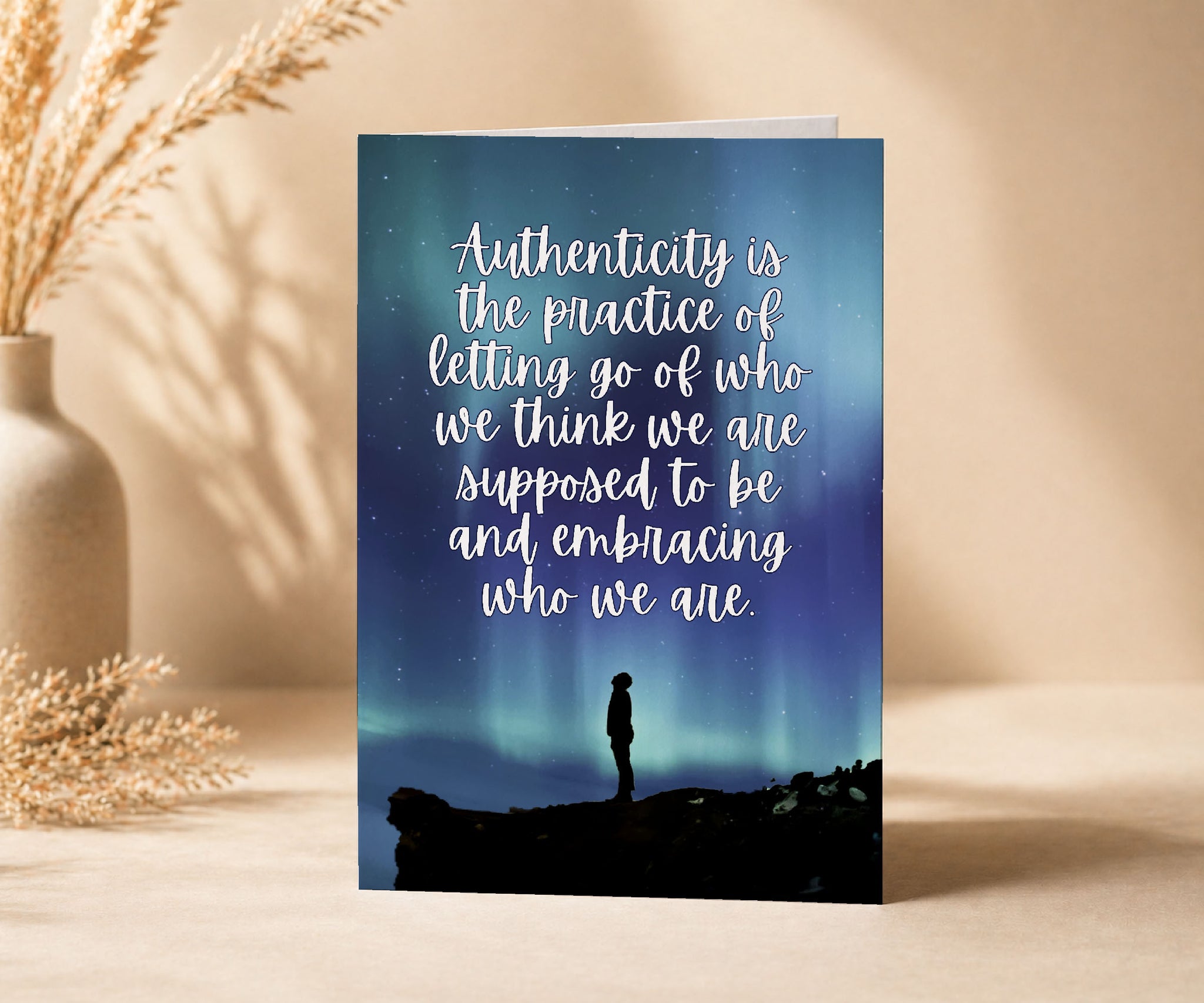 Authenticity Recovery Greeting Card — Letting Go