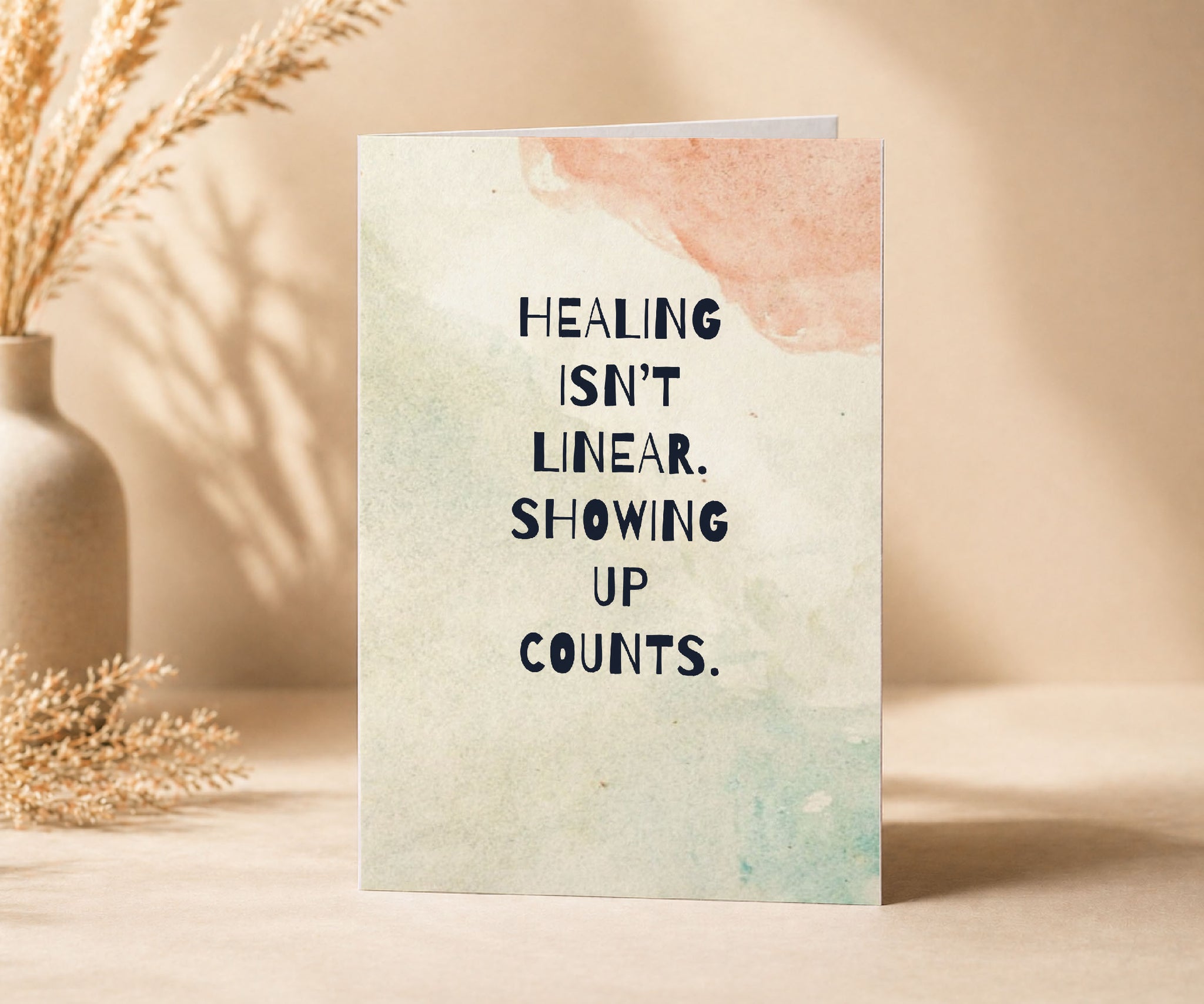 Healing Isn't Linear Recovery Greeting Card