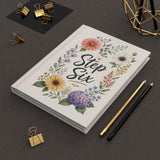 Step Six Floral Hardcover Journal — Recovery Step Work Notebook