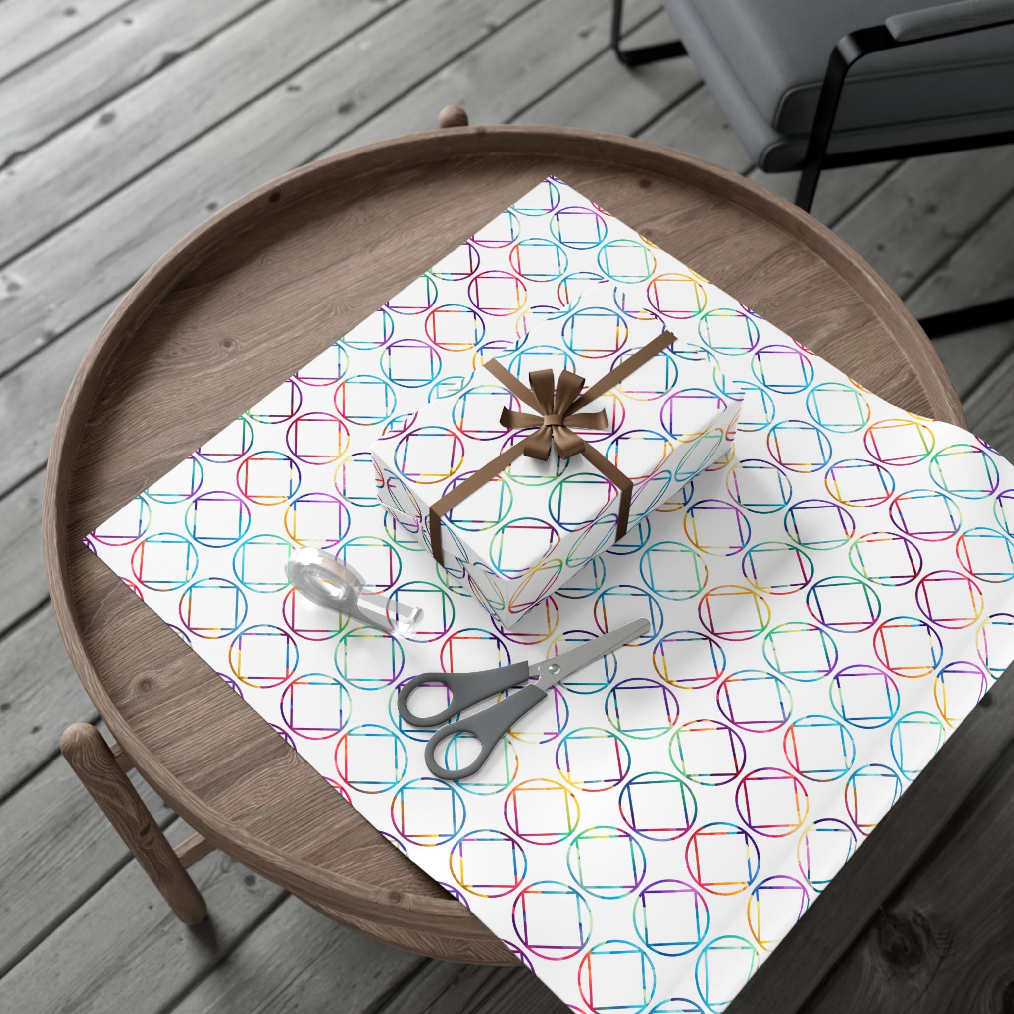 Colorful NA Symbol Recovery Gift Wrap | NA Paper