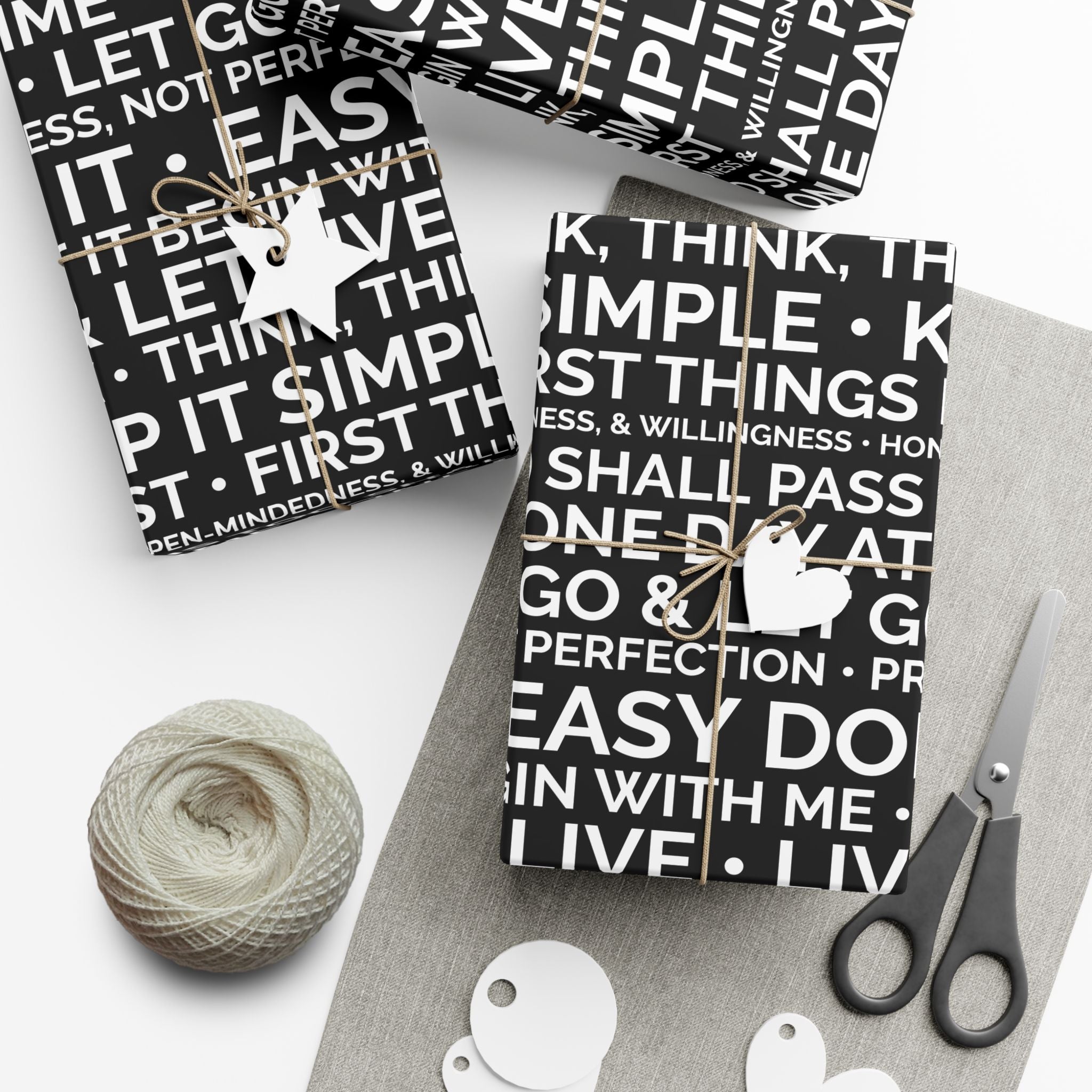 Recovery Slogans Gift Wrap | AA NA Al-Anon Paper
