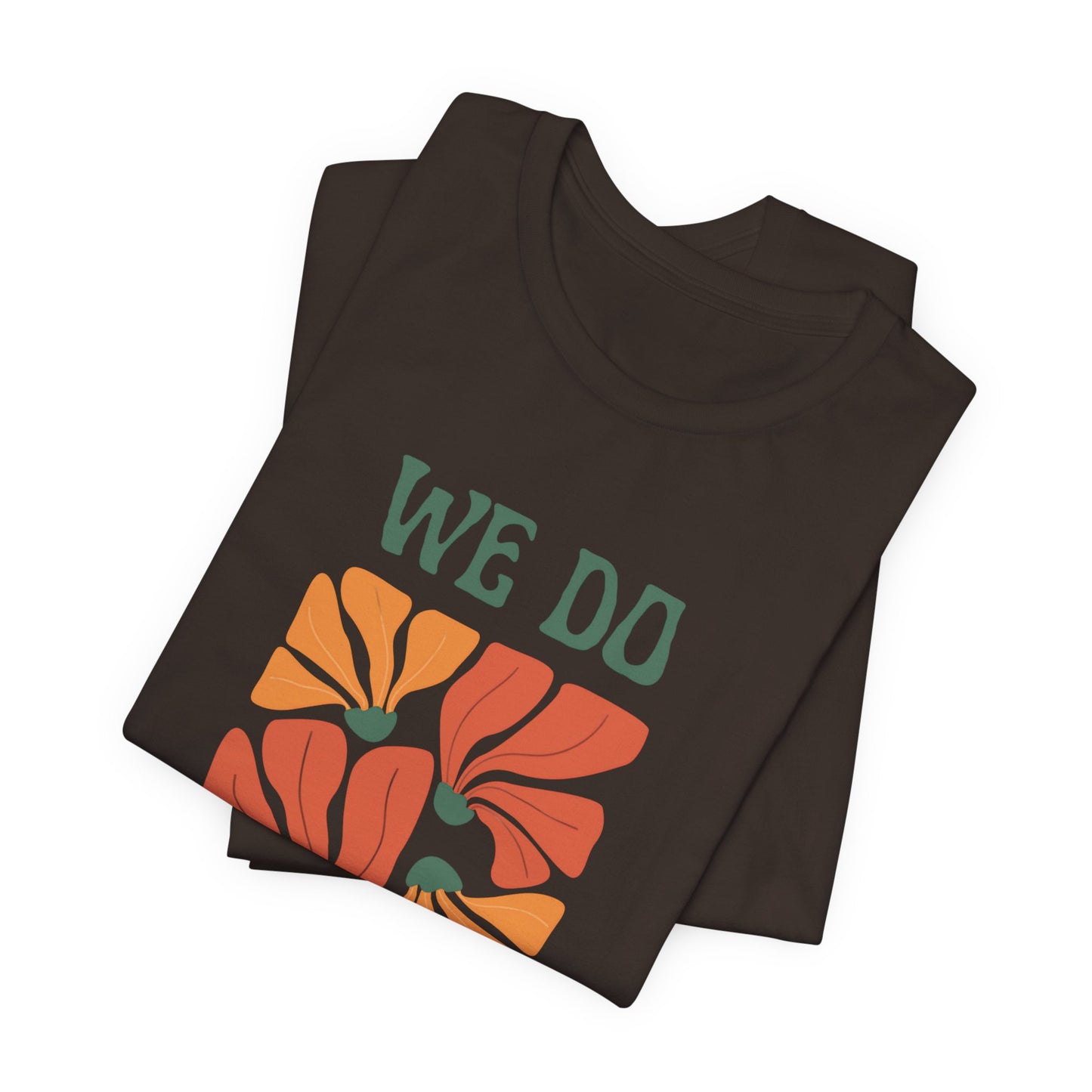 Retro We Do Recover unisex recovery T-shirt in Brown