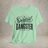 Spiritual Gangster 12 Step recovery T-shirt featured design