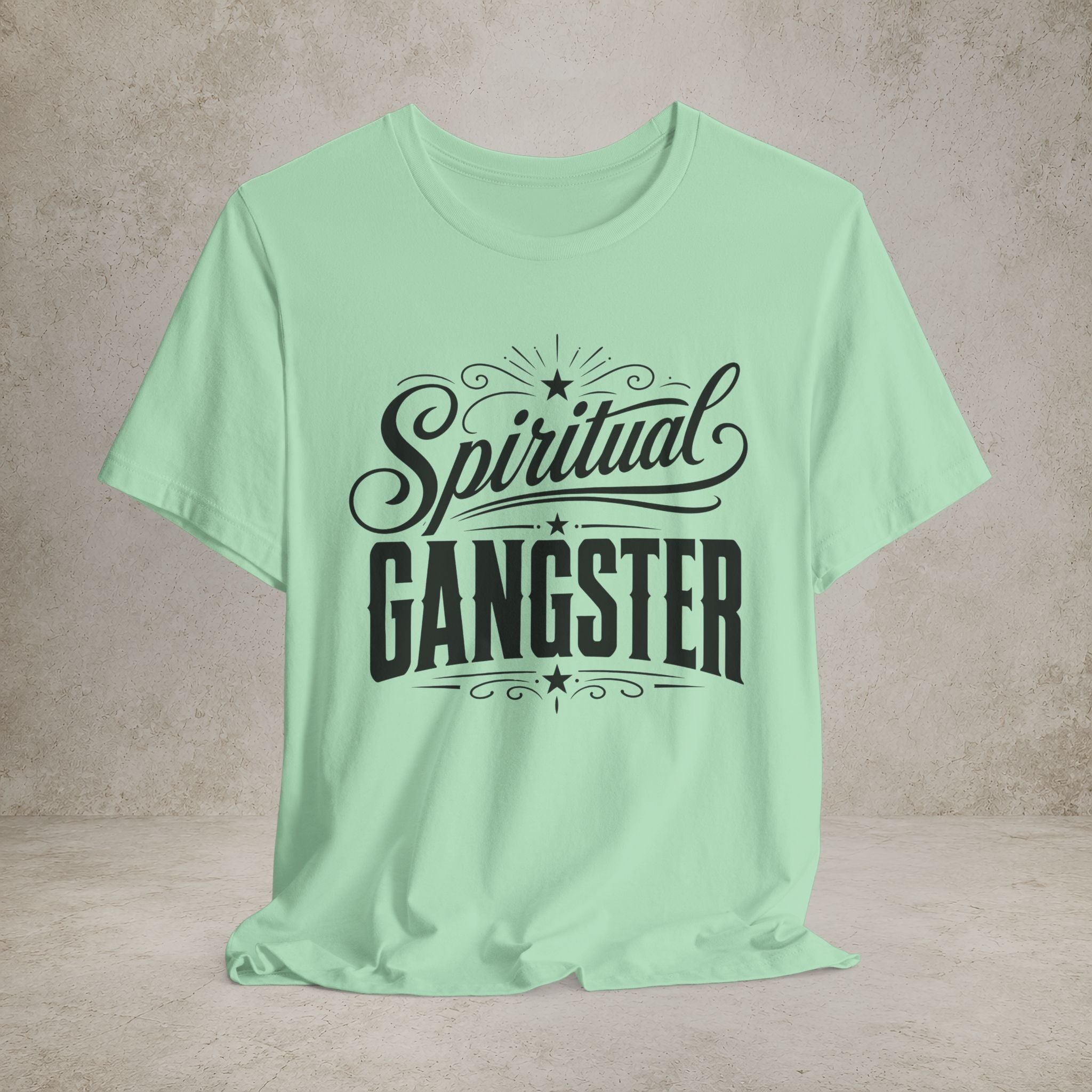 Spiritual Gangster 12 Step recovery T-shirt featured design