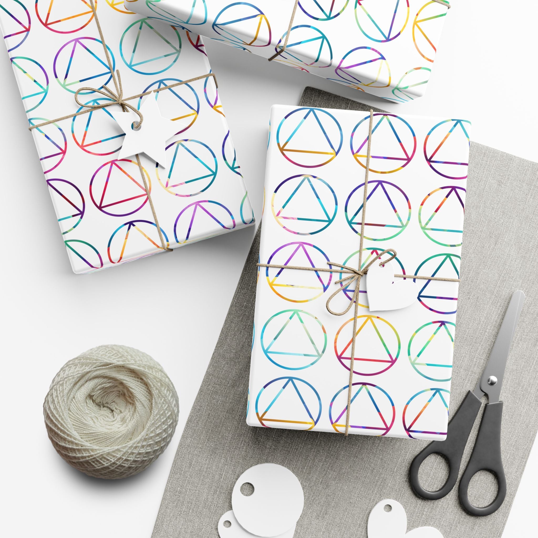 Colorful AA Symbol Recovery Gift Wrap | AA Paper