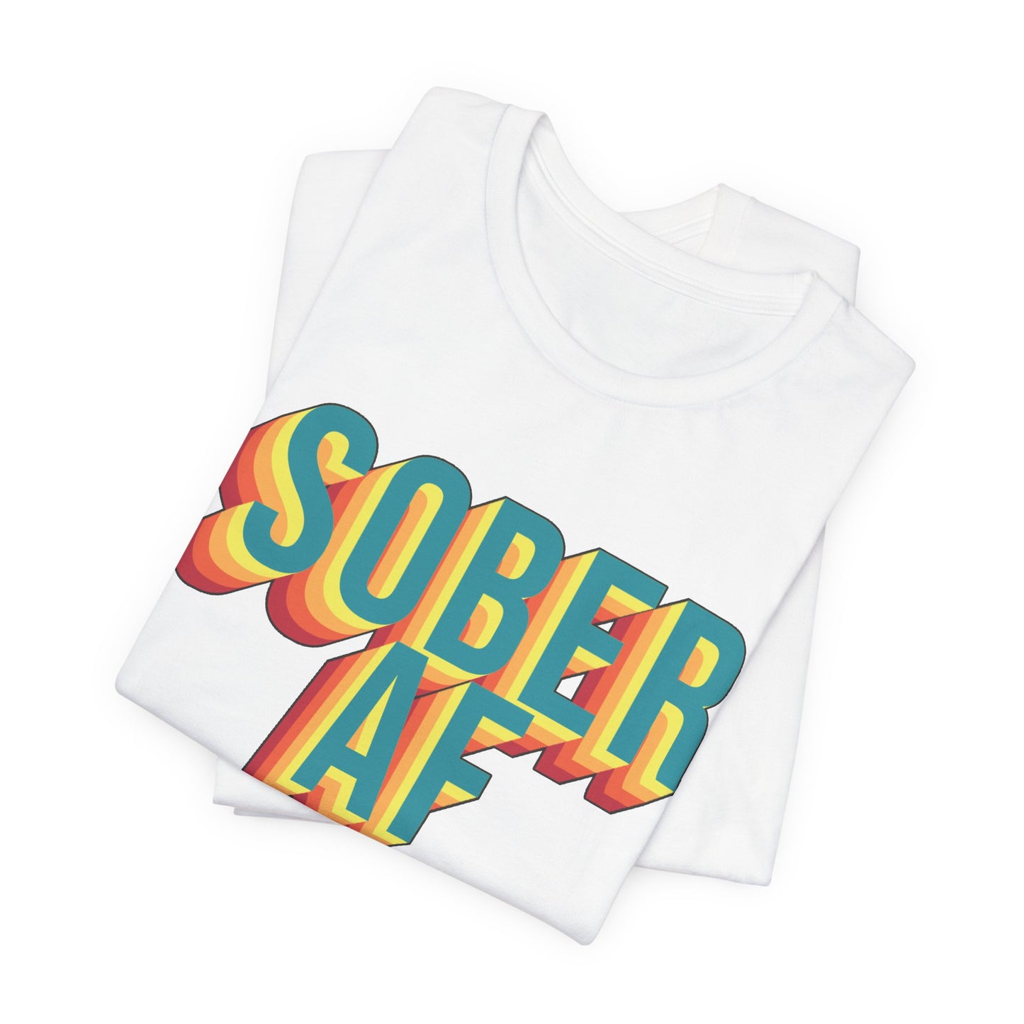 Sober AF Retro Recovery Tee Shirt Gift