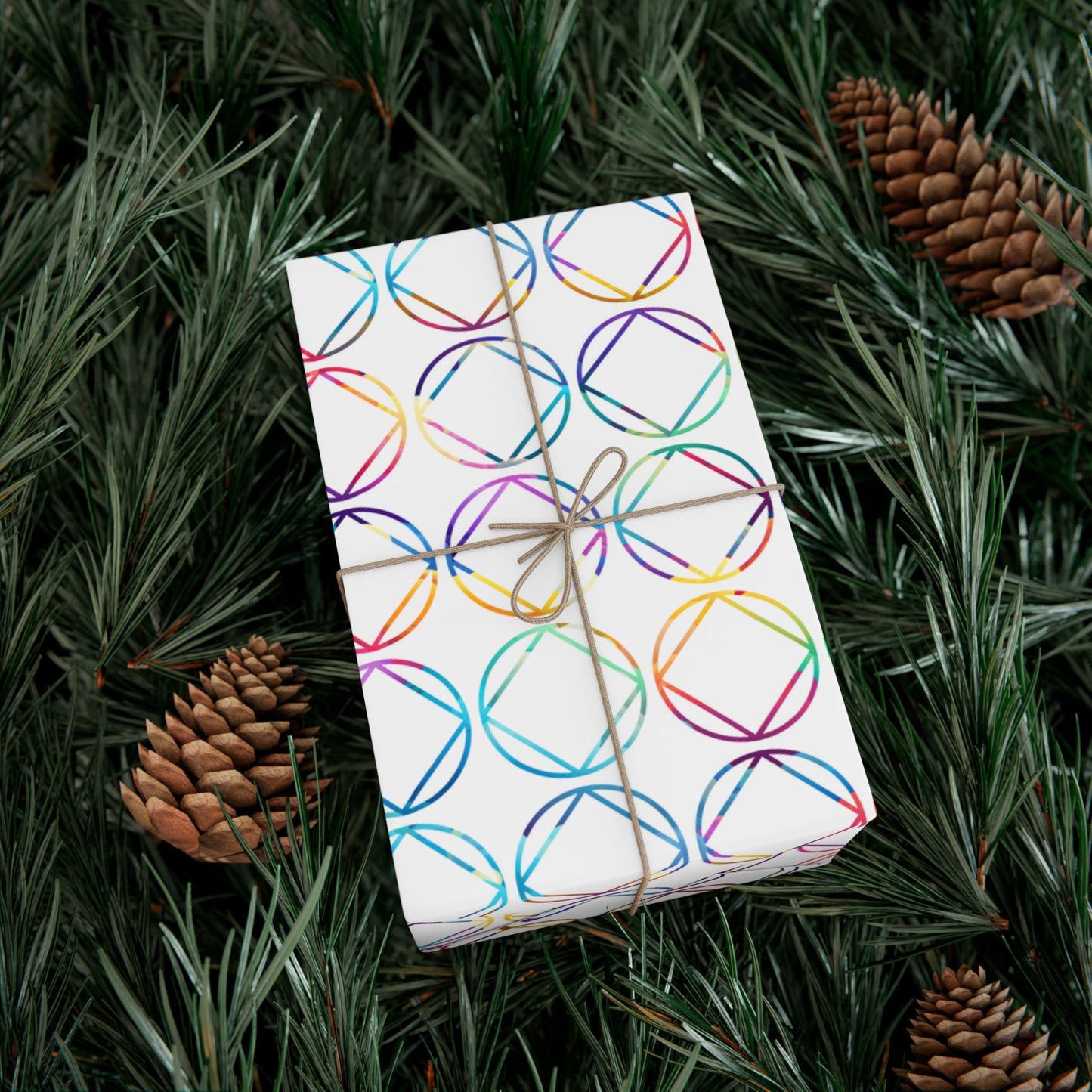 Colorful NA Symbol Recovery Gift Wrap | NA Paper