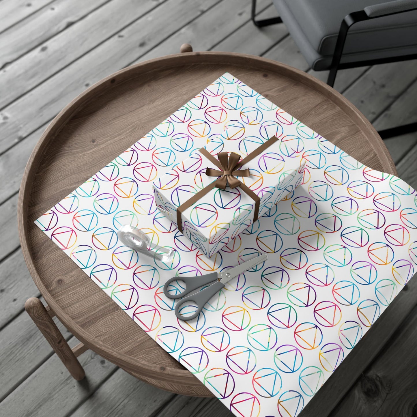 Colorful AA Symbol Recovery Gift Wrap | AA Paper