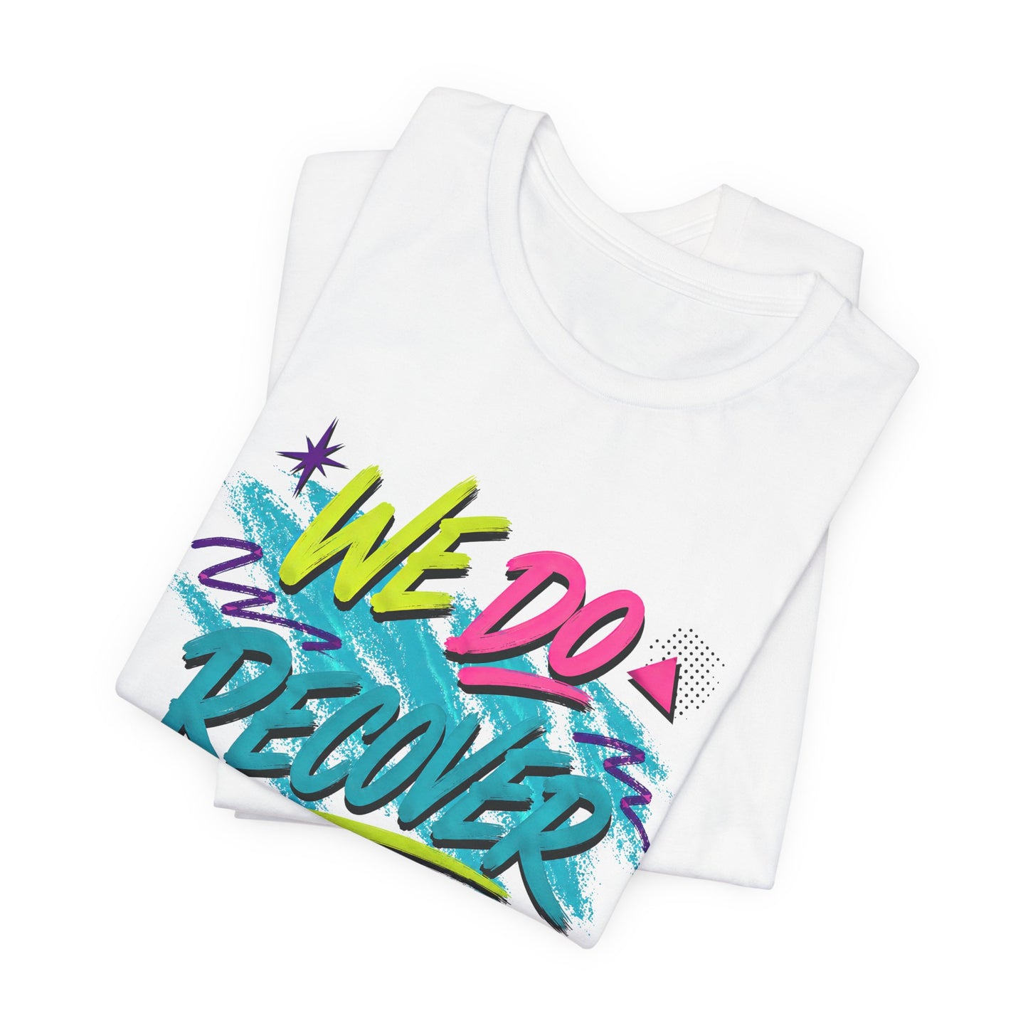 90s We Do Recover unisex T-shirt lifestyle mockup