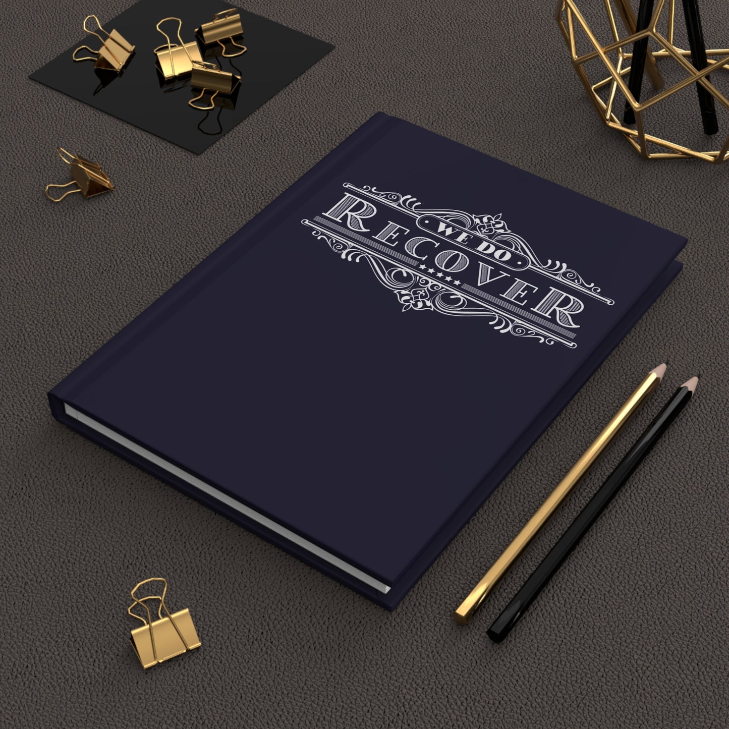 We Do Recover Vintage Hardcover Journal — Recovery Gift