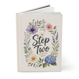 Step Two Floral Hardcover Journal — Recovery Step Work Notebook