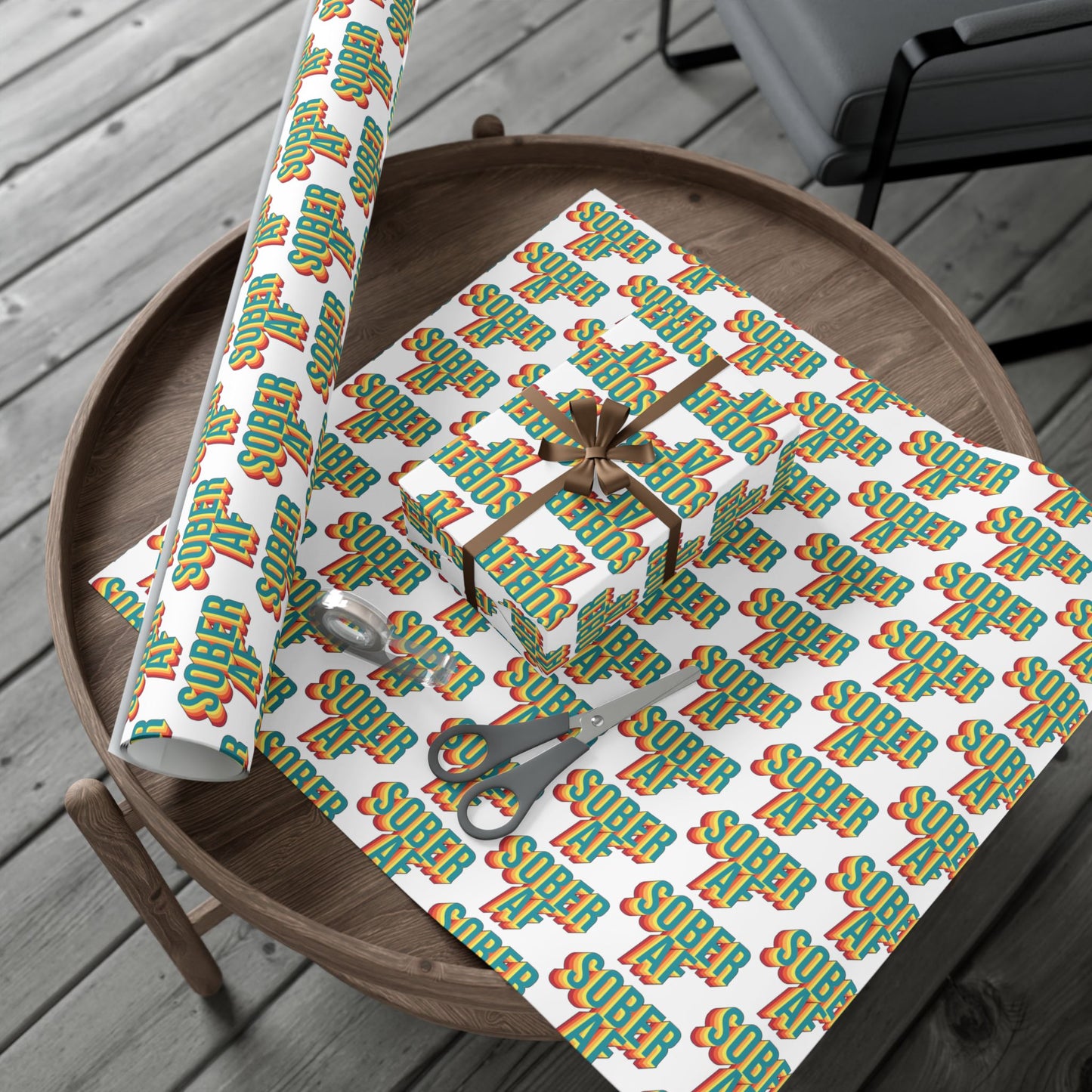Sober AF Recovery Gift Wrap | Sobriety Wrapping Paper