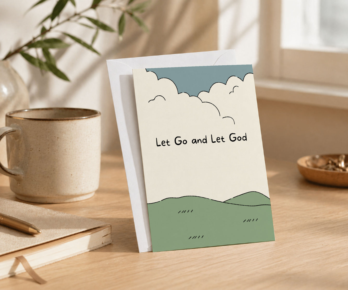 Let Go and Let God Recovery Greeting Card