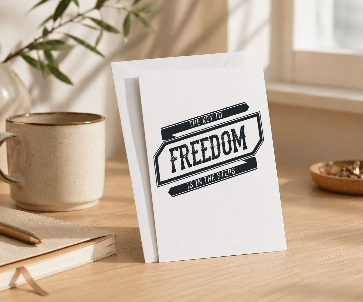 The Key to Freedom Is in the Steps Greeting Card